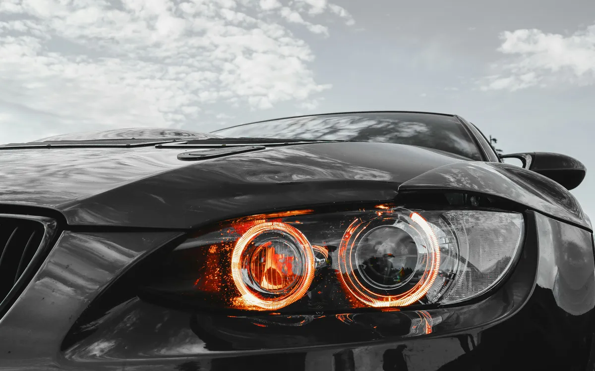 Clear car headlight