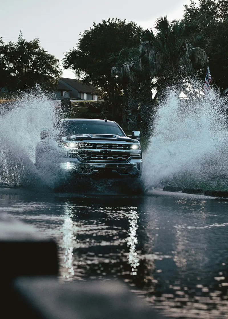 Clean truck with clear headlights after service