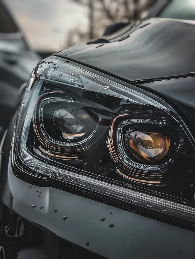 Crystal-clear restored headlight