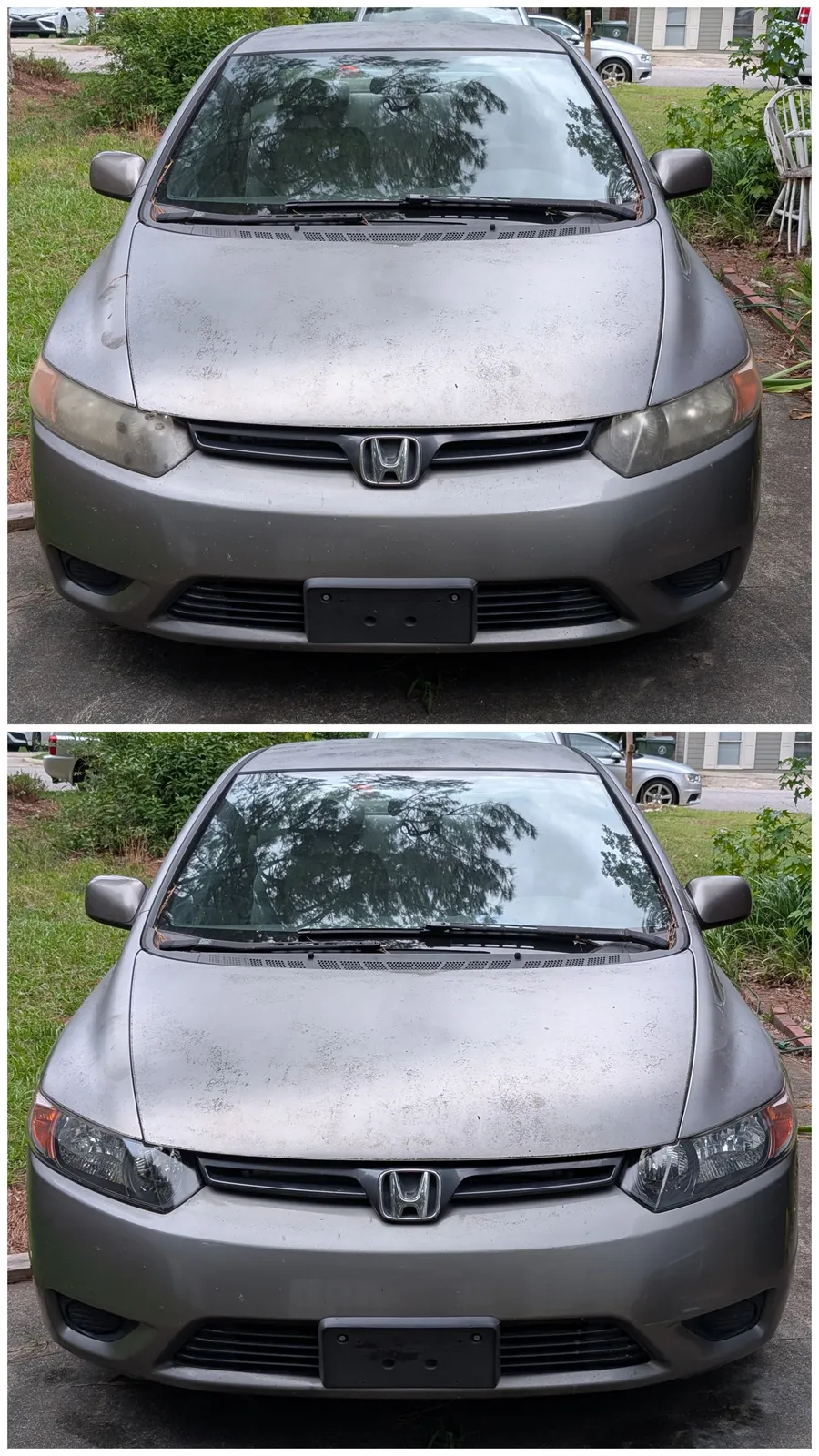Honda Civic before and after